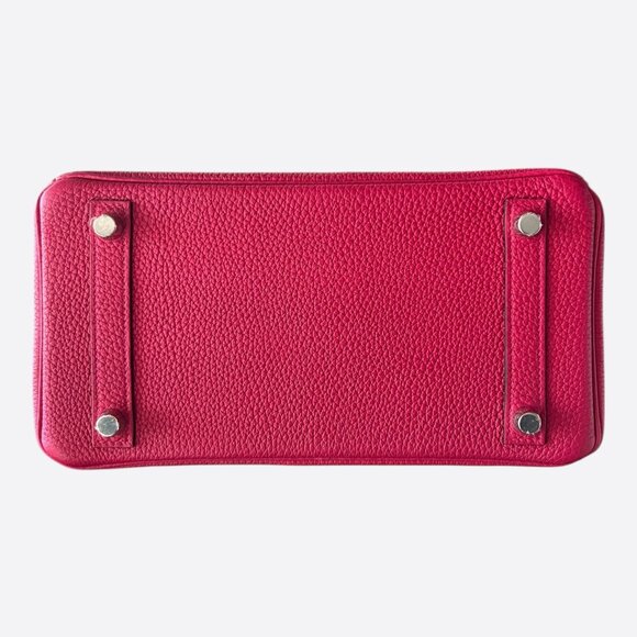 Hermes Pink Frambois Togo & Crocodile Touch Birkin 25 - Picture 5 of 8